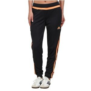 Adidas Gorpcore Trio 15 Training Climacool Workout Joggers Black Orange Zip Sz M